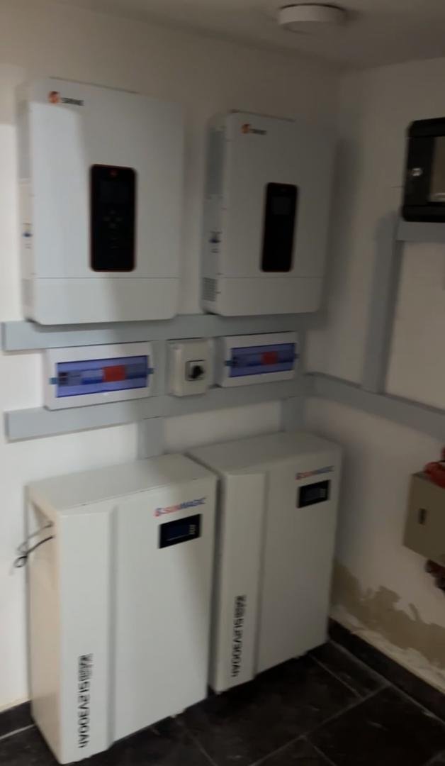 Solar inverter and battery equipment sourced and installed on site