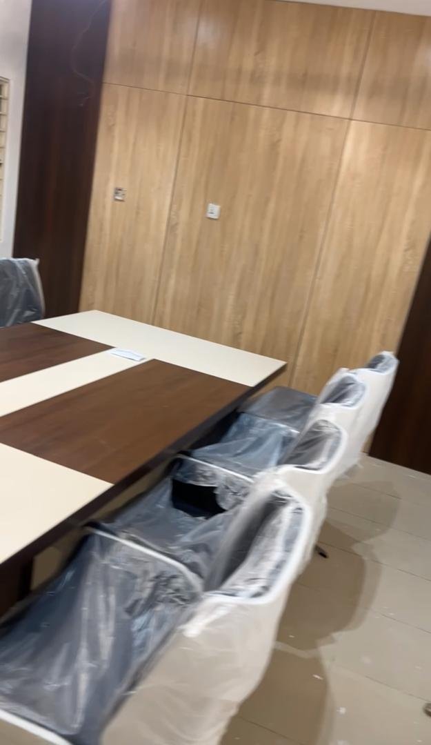 Sourced boardroom chairs still wrapped ahead of handover